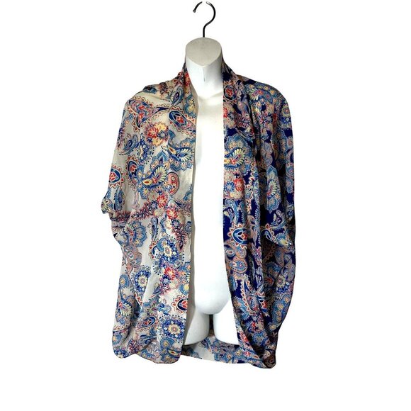 Yumi Kim Bohemian Kimono Cardigan Wrap Paisley Print Size Small - Picture 1 of 5